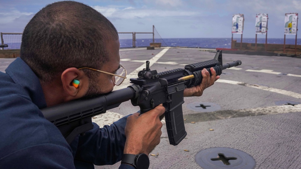 Live-Fire Range aboard USS Harpers Ferry