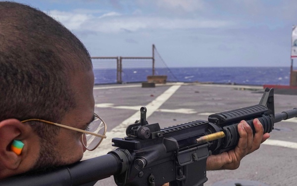 Live-Fire Range aboard USS Harpers Ferry