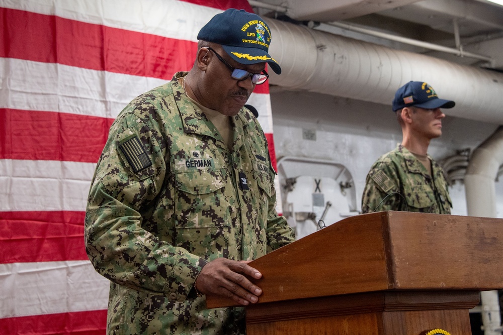 USS New Orleans (LPD 18) Change of Command on March 22, 2024