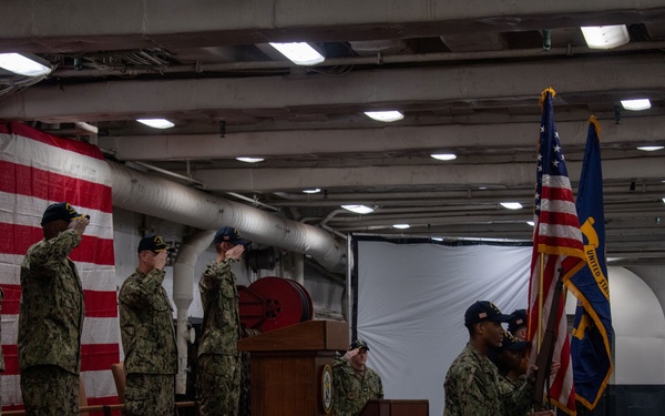 USS New Orleans (LPD 18) Change of Command on March 22, 2024