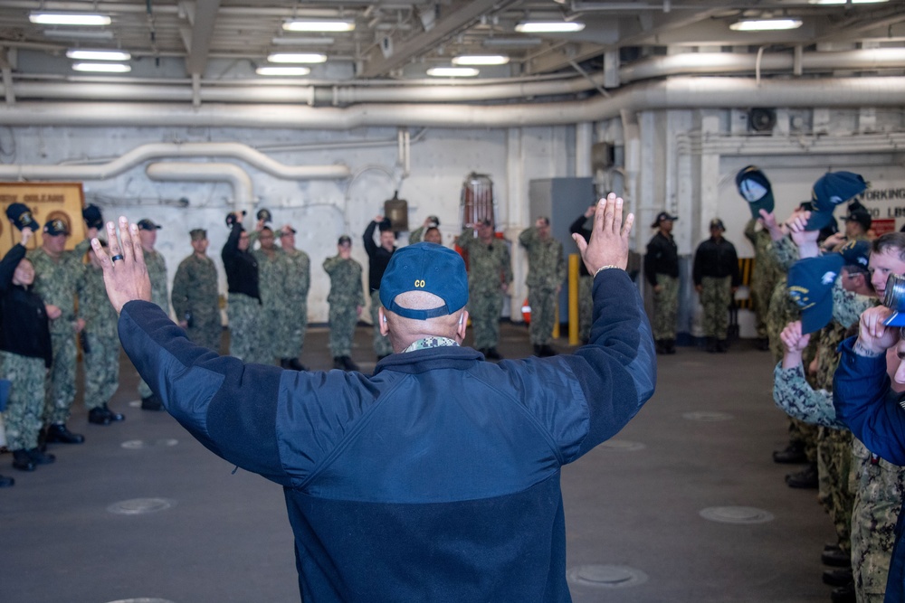 USS New Orleans (LPD 18) Change of Command on March 22, 2024