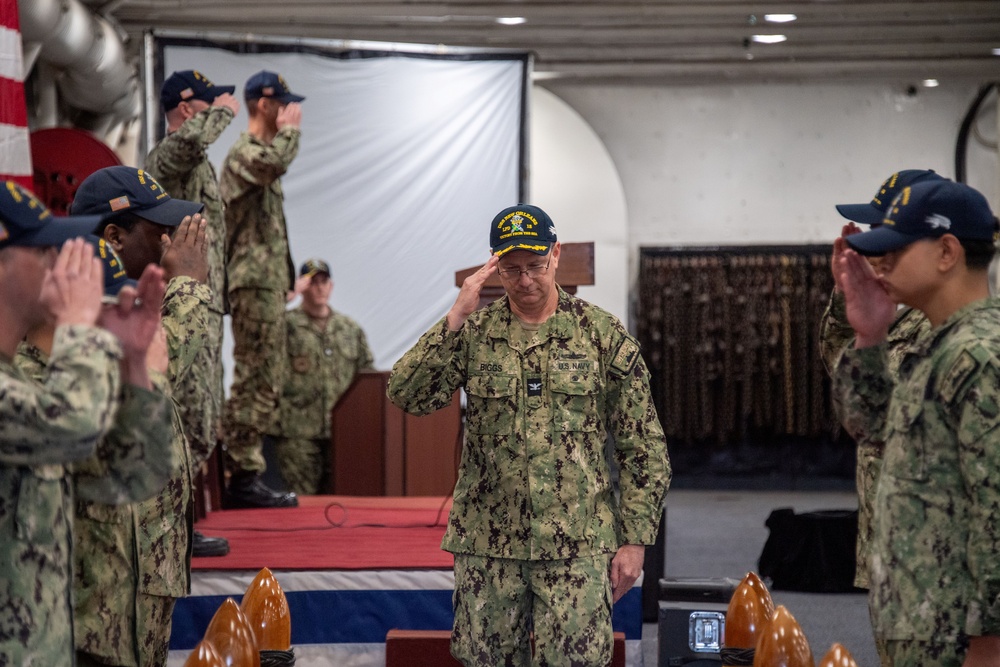 USS New Orleans (LPD 18) Change of Command on March 22, 2024