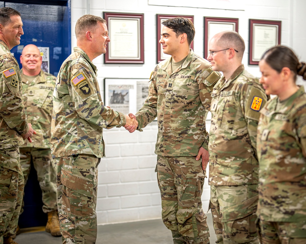 Air Defense Artillery Commandant and Regimental CSM visit 5-4 ADA