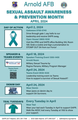 AEDC commander proclaims April as Sexual Assault Awareness and Prevention Month across the complex