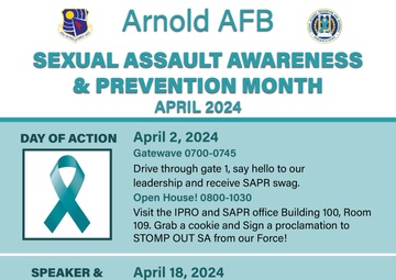 AEDC commander proclaims April as Sexual Assault Awareness and Prevention Month across the complex