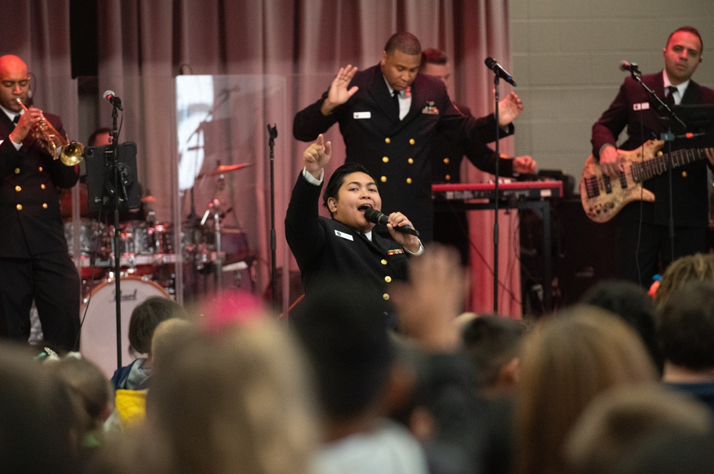 U.S. Navy Band Cruisers perform at Lothian Elementary School