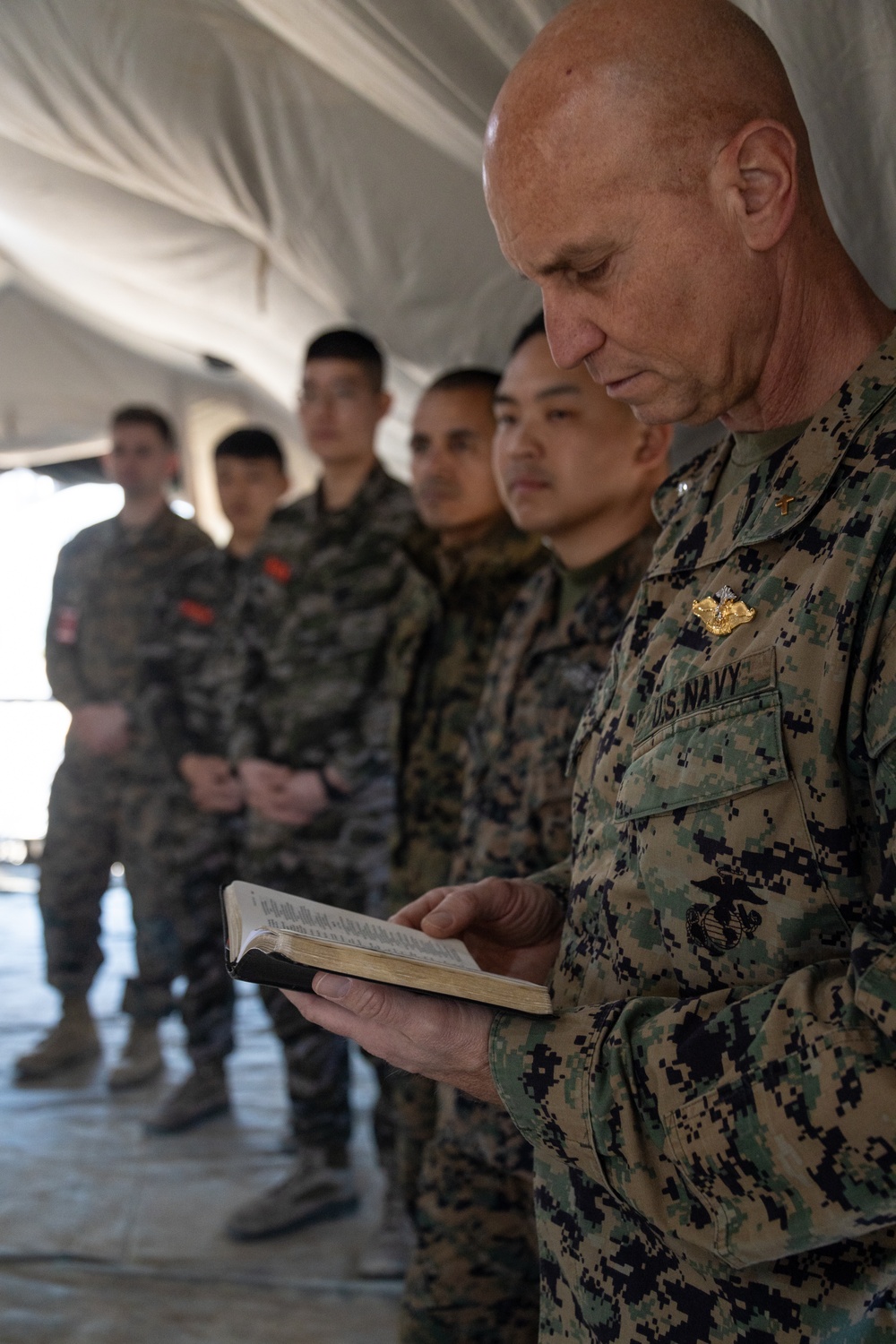 U.S. Marines, Koreans join for religious services during Freedom Shield 24