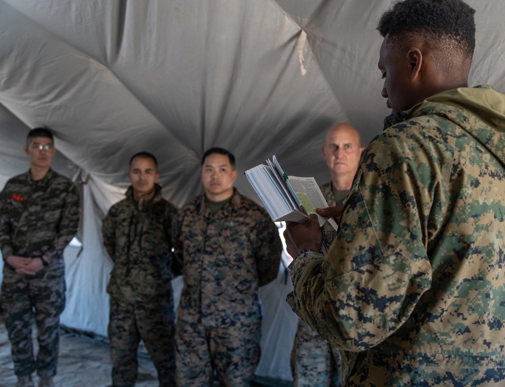 U.S. Marines, Koreans join for religious services during Freedom Shield 24
