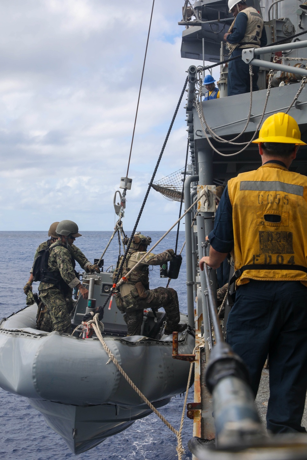 USS Leyte Gulf's Coast Guard LEDET Patrols Caribbean Sea While on Deployment