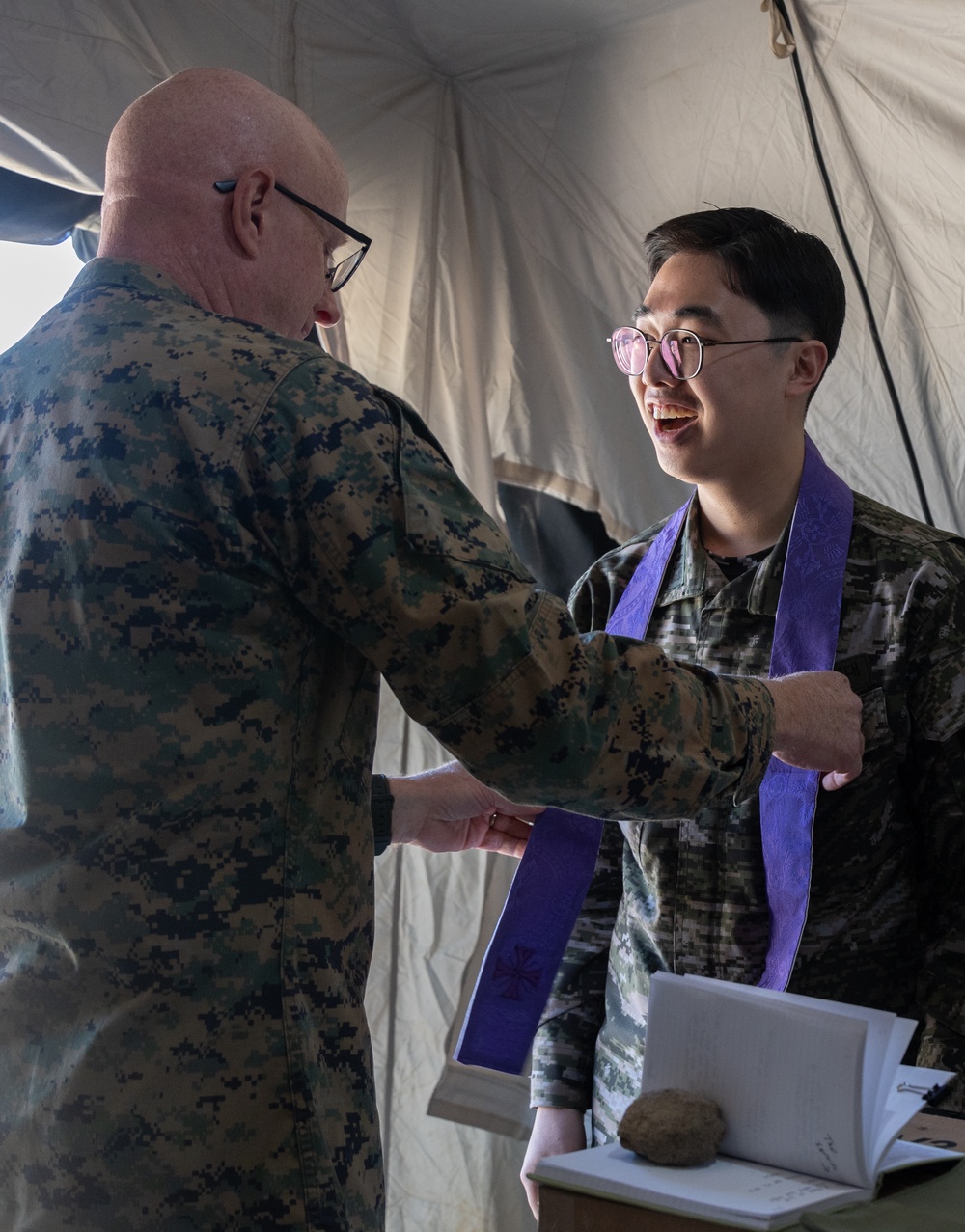 U.S. Marines, Koreans join for religious services during Freedom Shield 24