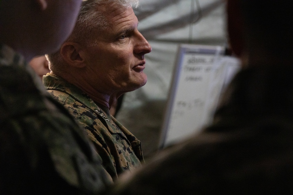 III MEF commanding general visits combined command post during Freedom Shield 24