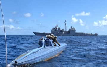 USS Leyte Gulf Takes Down Semi-Submersible Vessel