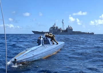 USS Leyte Gulf Takes Down Semi-Submersible Vessel