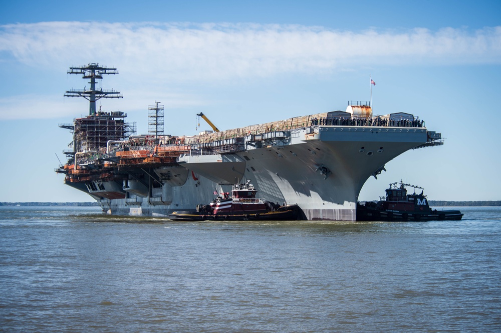 USS John C. Stennis (CVN 74) Leaves Dry Dock