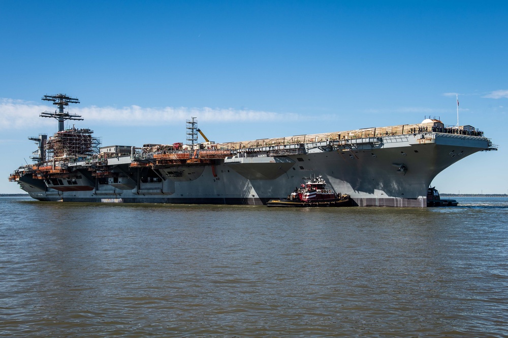 USS John C. Stennis (CVN 74) Leaves Dry Dock