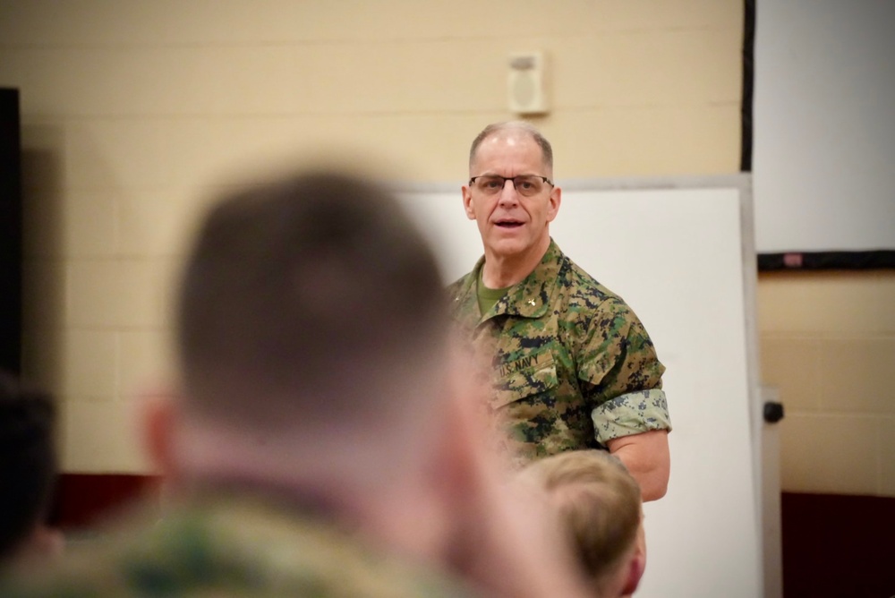 Chaplain of the Marine Corps visits The Basic School
