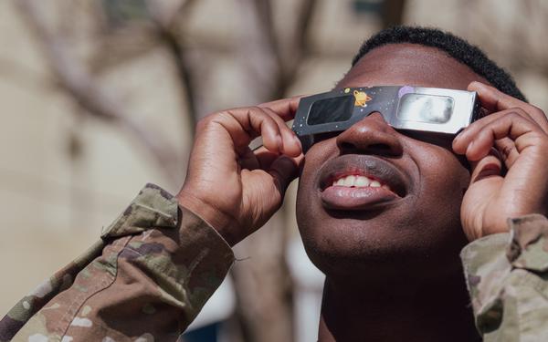 Partial Solar Eclipse Over Pentagon