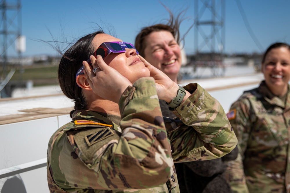 Nebraska Military Department views 2024 partial eclipse