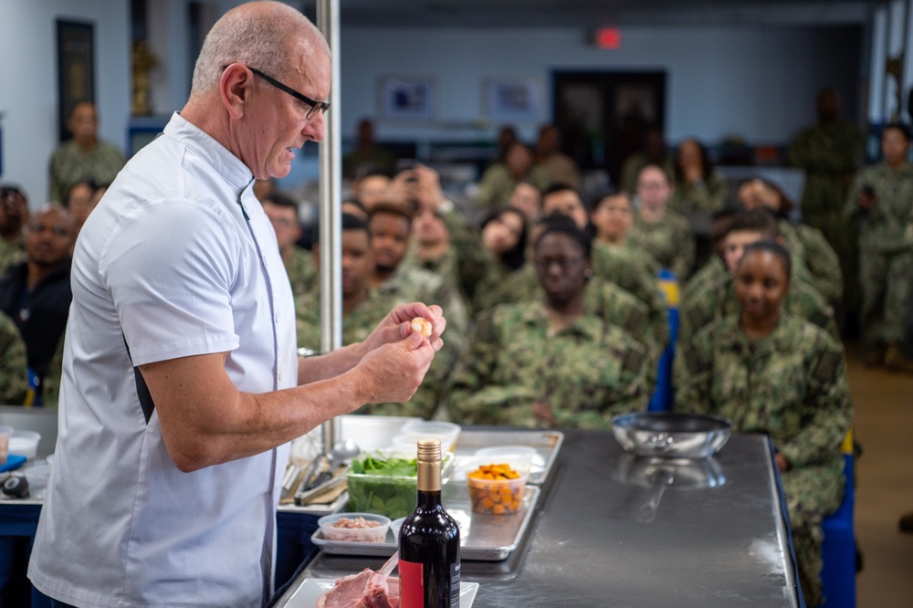 Chef Robert Irvine Visits U.S. Fleet Forces Command and Fleet Logistics Center