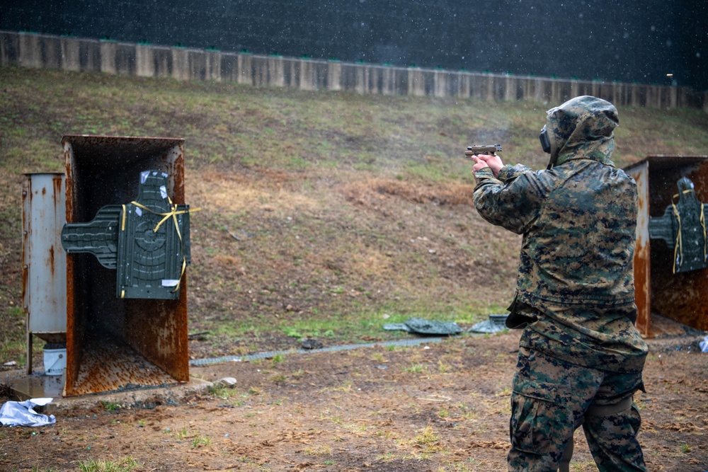 VMFA-121 continue pistol qualifications at Camp Mujuk