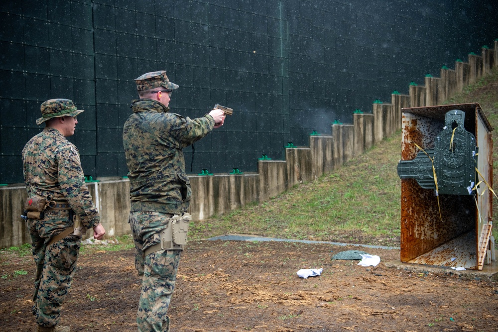 VMFA-121 continue pistol qualifications at Camp Mujuk