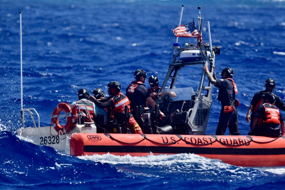 U.S. Coast Guard Fast Response Cutter crew rescue three mariners from remote atoll in Federated States of Micronesia