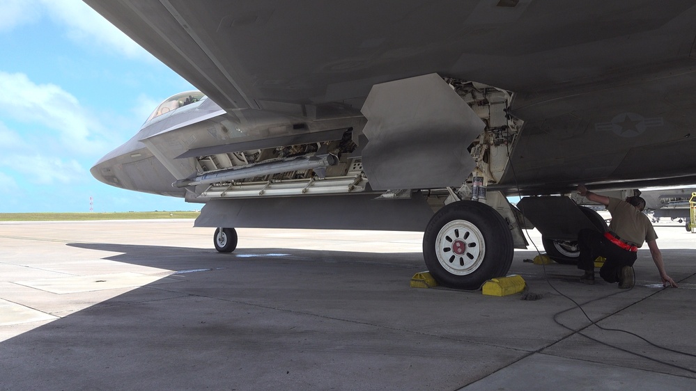 Senior Airman Leads F-22 Inspection as Part of Agile Reaper