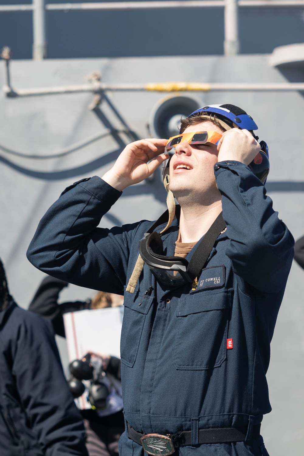 Solar Eclipse viewing aboard Wasp