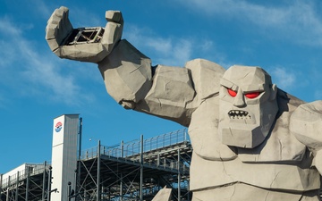 Team Dover visits ‘Miles the Monster’ to celebrate relationship with Dover Motor Speedway