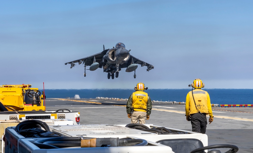 Wasp and Blue Knights Perform Flight Operations