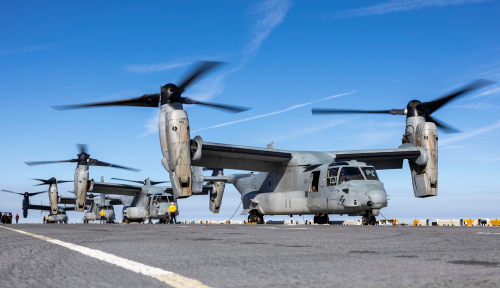 Wasp and Blue Knights Perform Flight Operations