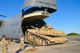 Army Vehicles Go Airborne As C-5 Shows Off Airlift Muscle Before Airshow