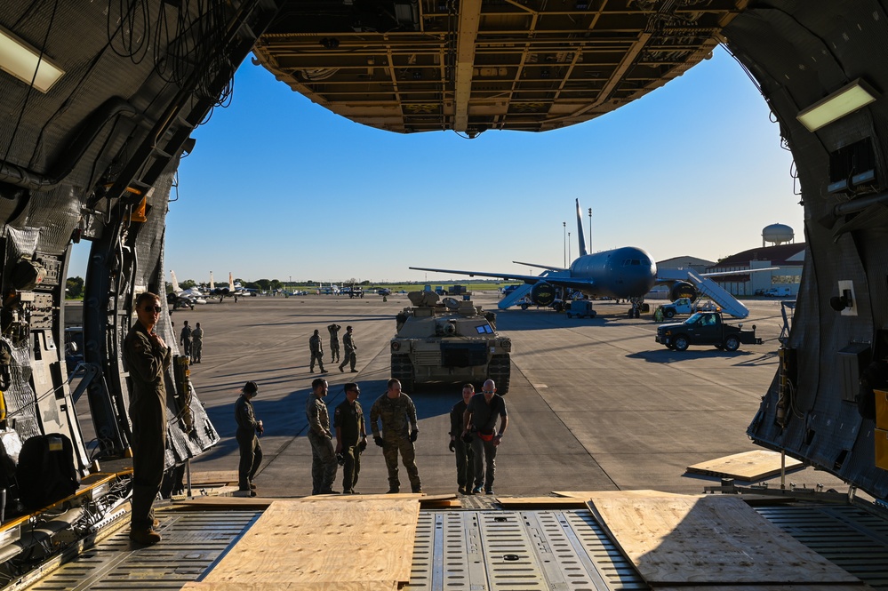 Army Vehicles Go Airborne As C-5 Shows Off Airlift Muscle Before Airshow