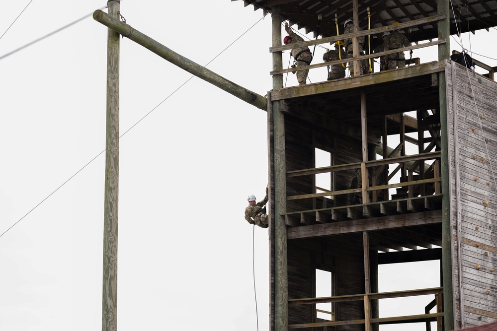 OTS cadets push through the Blue Thunder obstacle course