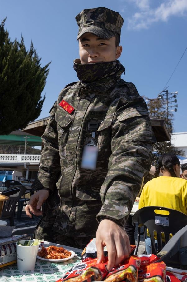 U.S. Marines, Koreans volunteer together to paint village during Freedom Shield 24