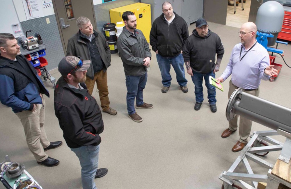 Portsmouth Naval Shipyard employees visit NUWC Division Newport for tours, briefings