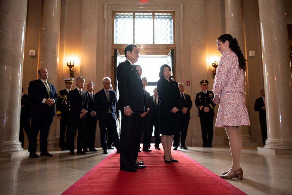 Japanese Prime Minister Fumio Kishida Visits Arlington National Cemetery