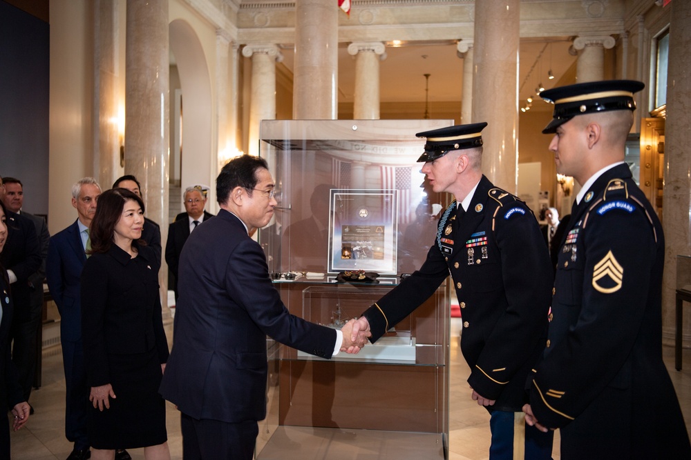 Japanese Prime Minister Fumio Kishida Visits Arlington National Cemetery