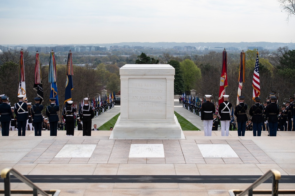 Japanese Prime Minister Fumio Kishida Visits Arlington National Cemetery