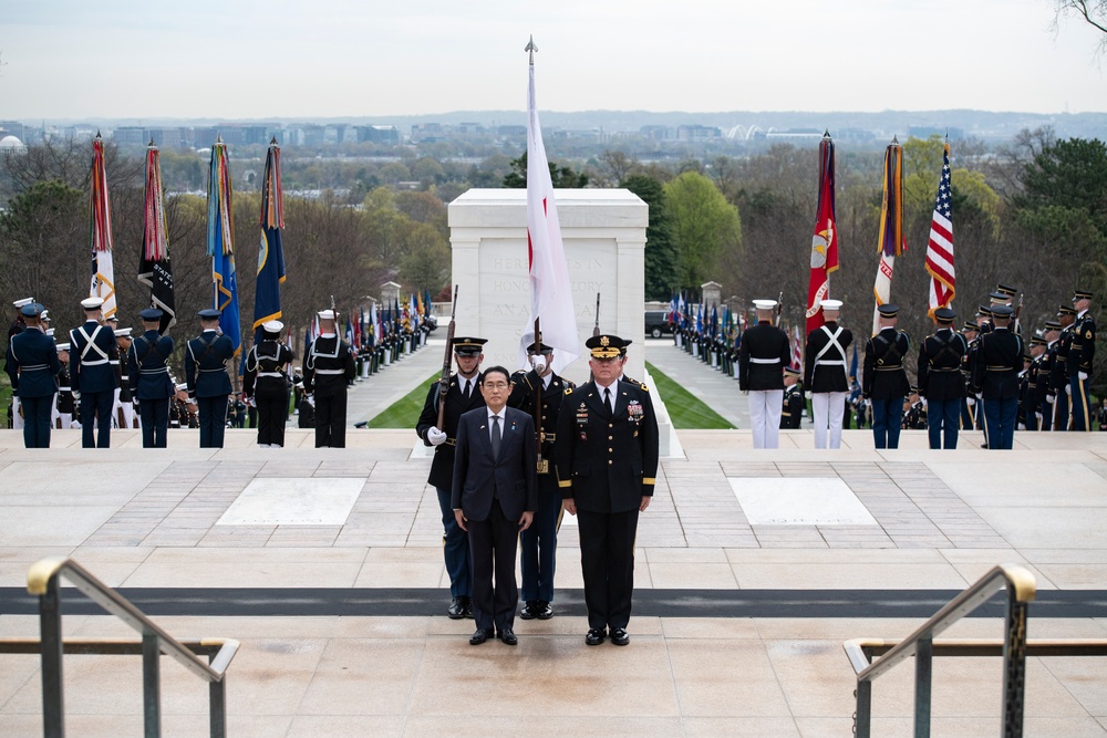 Japanese Prime Minister Fumio Kishida Visits Arlington National Cemetery