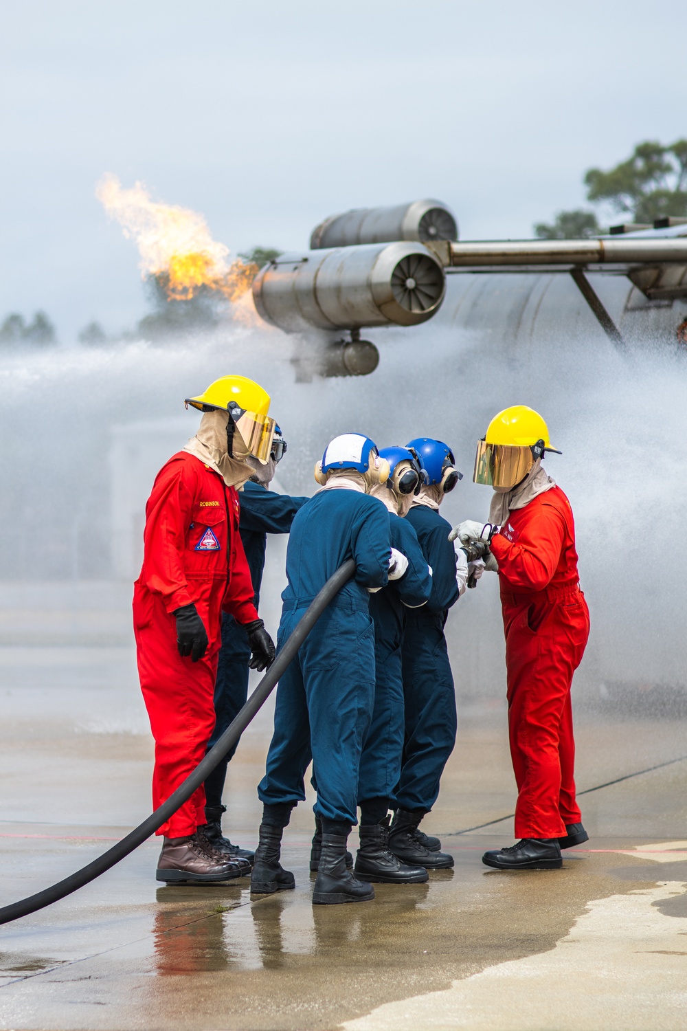 Aviation Boatswain's Mates (Handling) Practice Firefighting