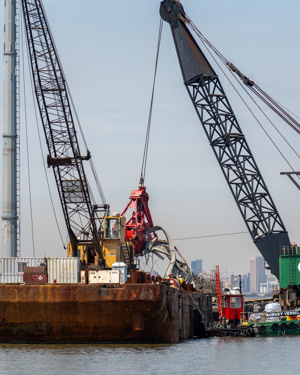 Key Bridge debris removal continues