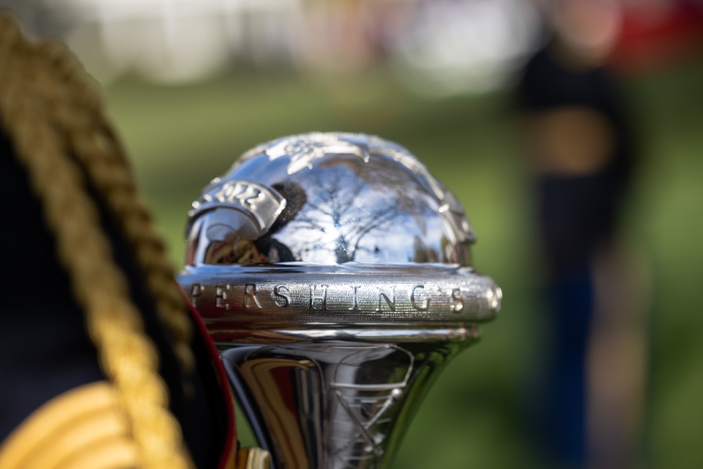 U.S. Soldiers rehearse an Armed Forces Full Honor Arrival Ceremony at The White House