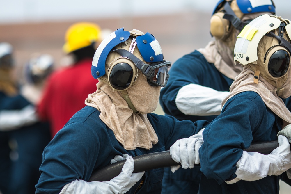 Aviation Boatswain's Mates (Handling) Practice Firefighting