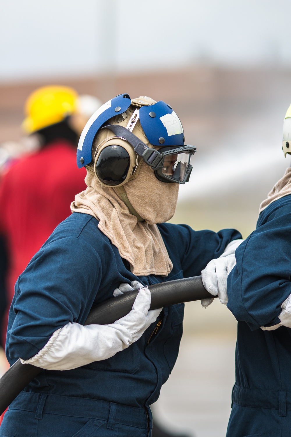 Aviation Boatswain's Mates (Handling) Practice Firefighting
