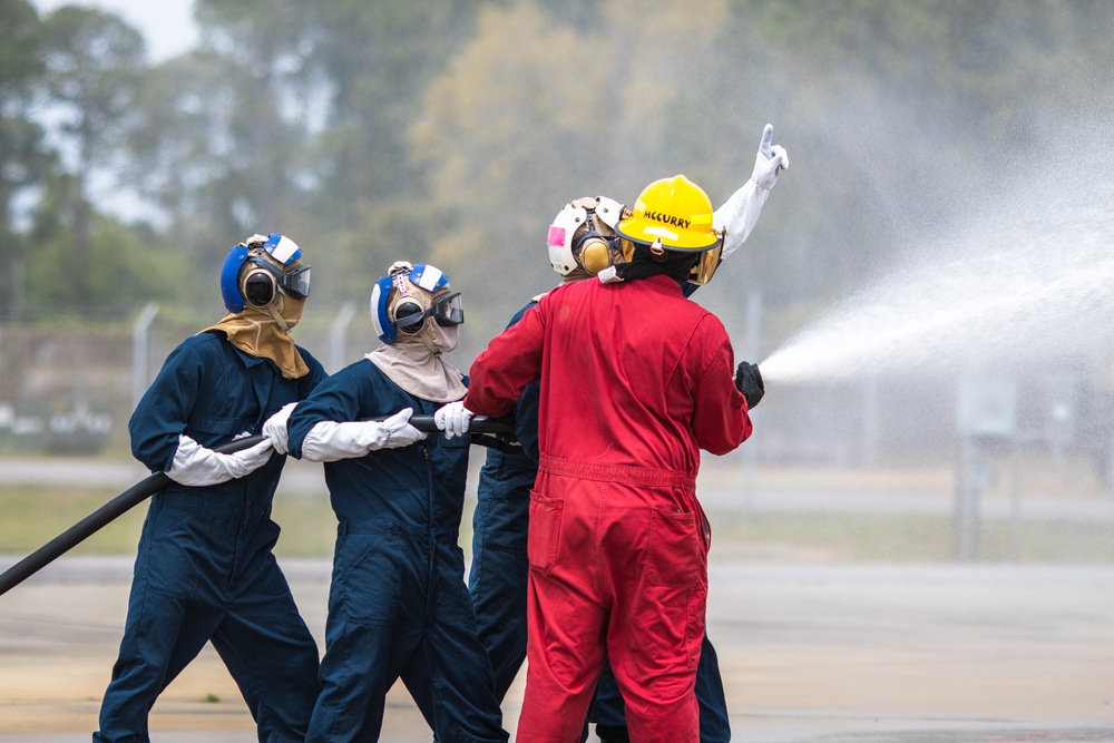 Aviation Boatswain's Mates (Handling) Practice Firefighting