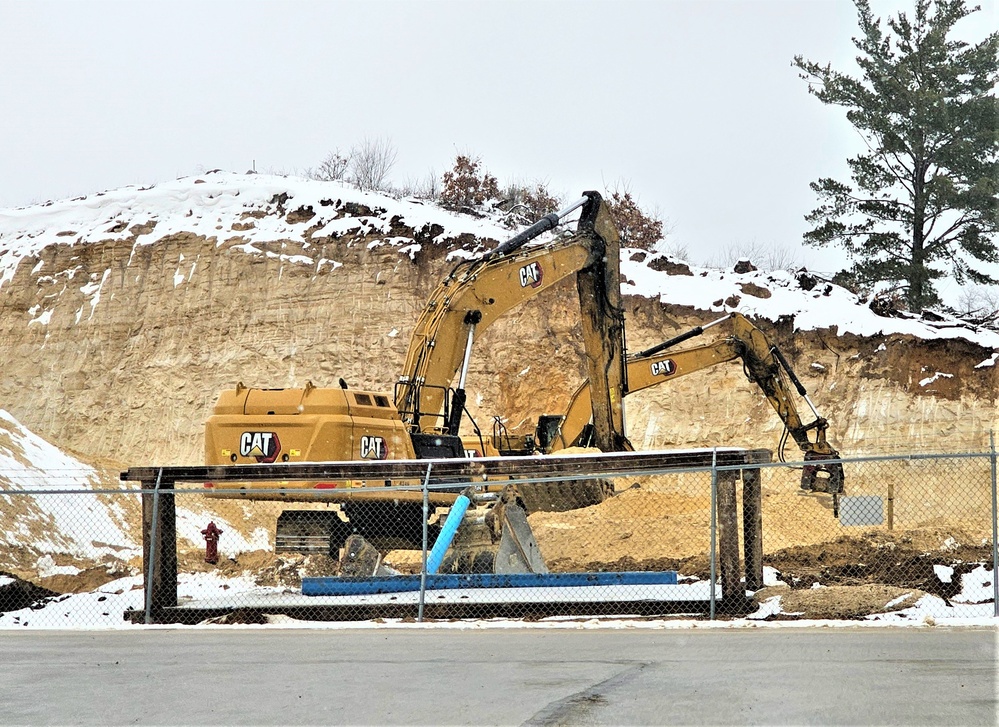 Work underway to install infrastructure for future garrison operations support area at Fort McCoy