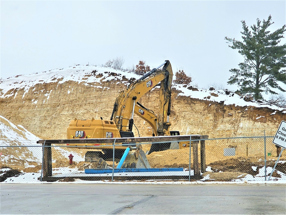 Work underway to install infrastructure for future garrison operations support area at Fort McCoy