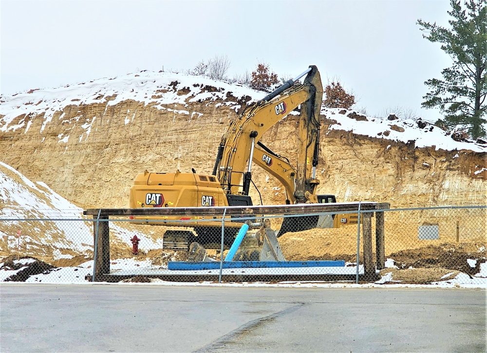 Work underway to install infrastructure for future garrison operations support area at Fort McCoy