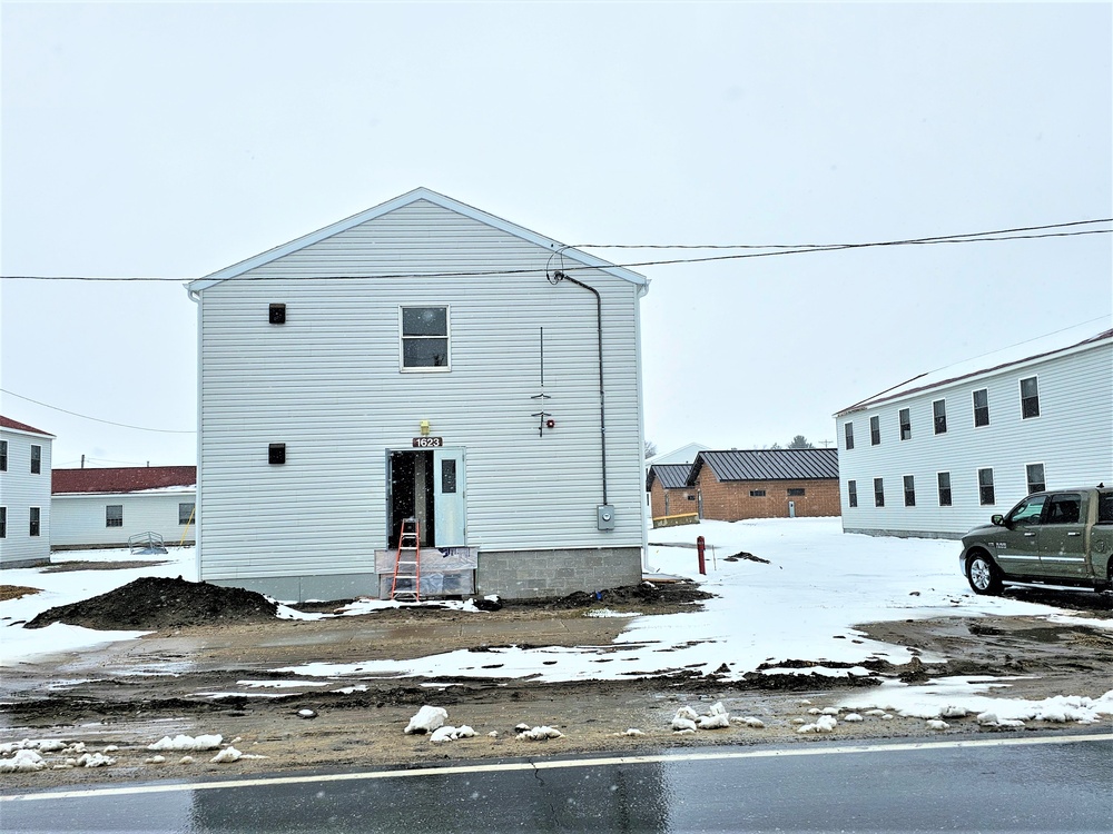 Reset of World War II-era barracks moved in 2023 continues; work nearly complete